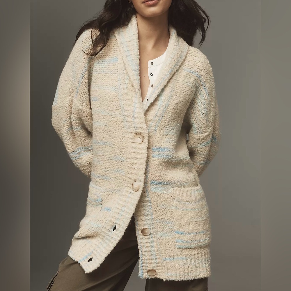 NWT Size S (P2P 24") -Anthro Oversized Cardigan Sweater made in Italy (US$ 198)